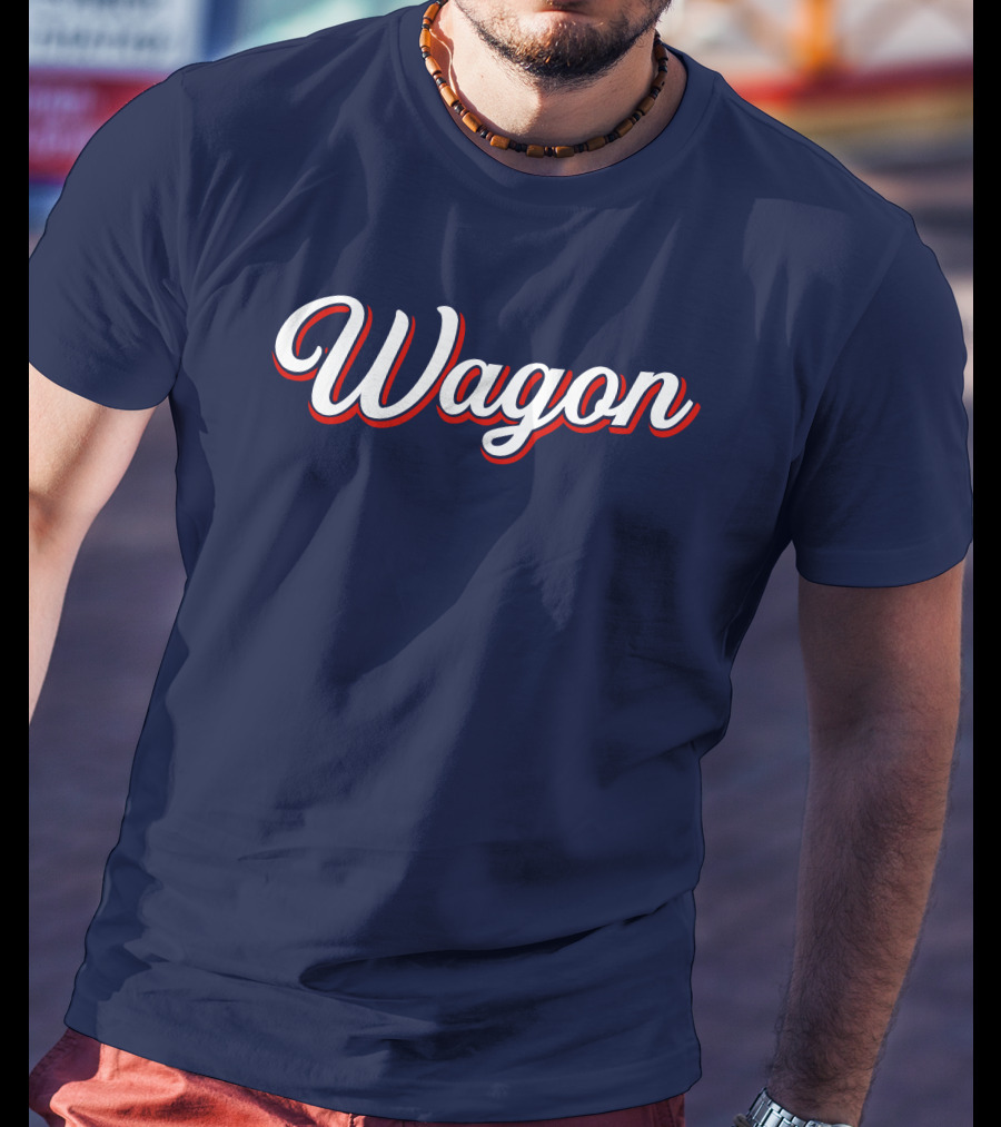 Wagon NJ Style Vintage Script T-Shirt