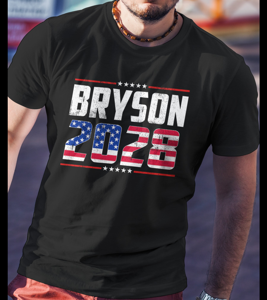 BRYSON 2028 American Flag Stars Stripes T-Shirt