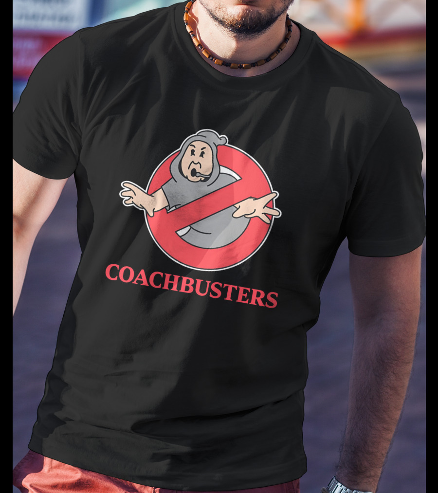 Ghostbusters Coachbusters Logo Parody With Ghost In No T-Shirt