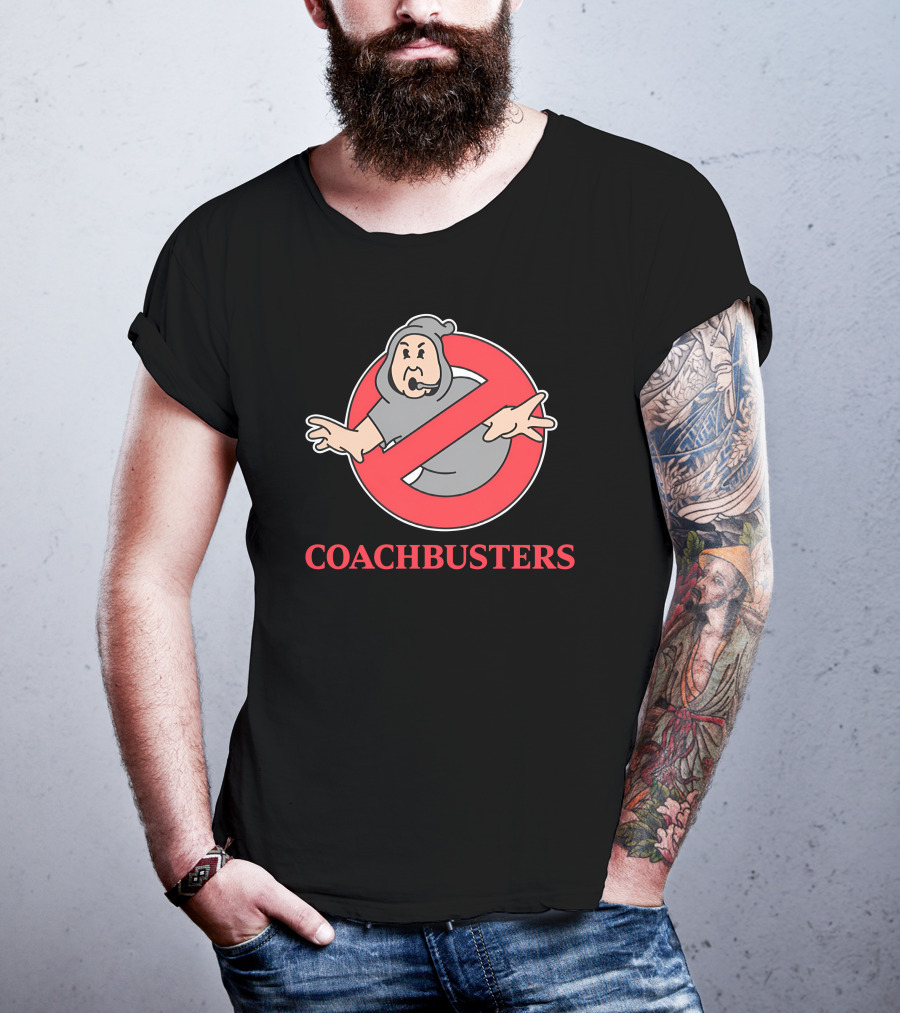 Ghostbusters Coachbusters Logo Parody With Ghost In No T-Shirt