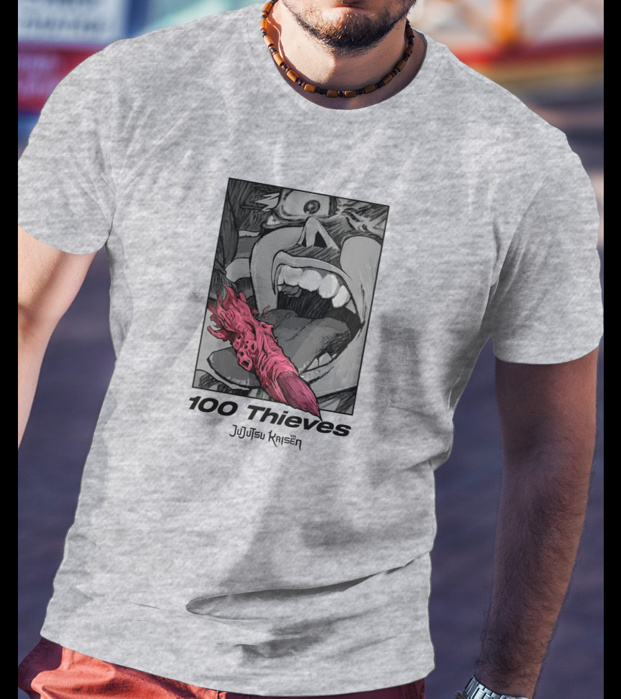 100 Thieves Jujutsu Kaisen Collaboration Manga T-Shirt
