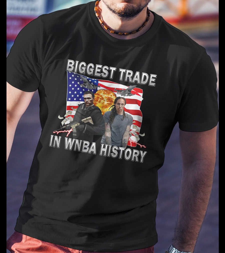 Biggest Trade In WNBA History American Flag Explosion Airplanes Helicopters Cash Players T-Shirt