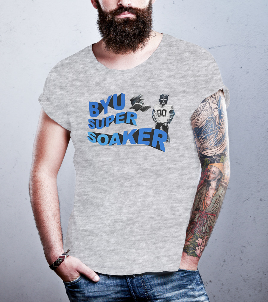 BYU Super Soaker Wildcat Jersey 00 Blue Motion T-Shirt