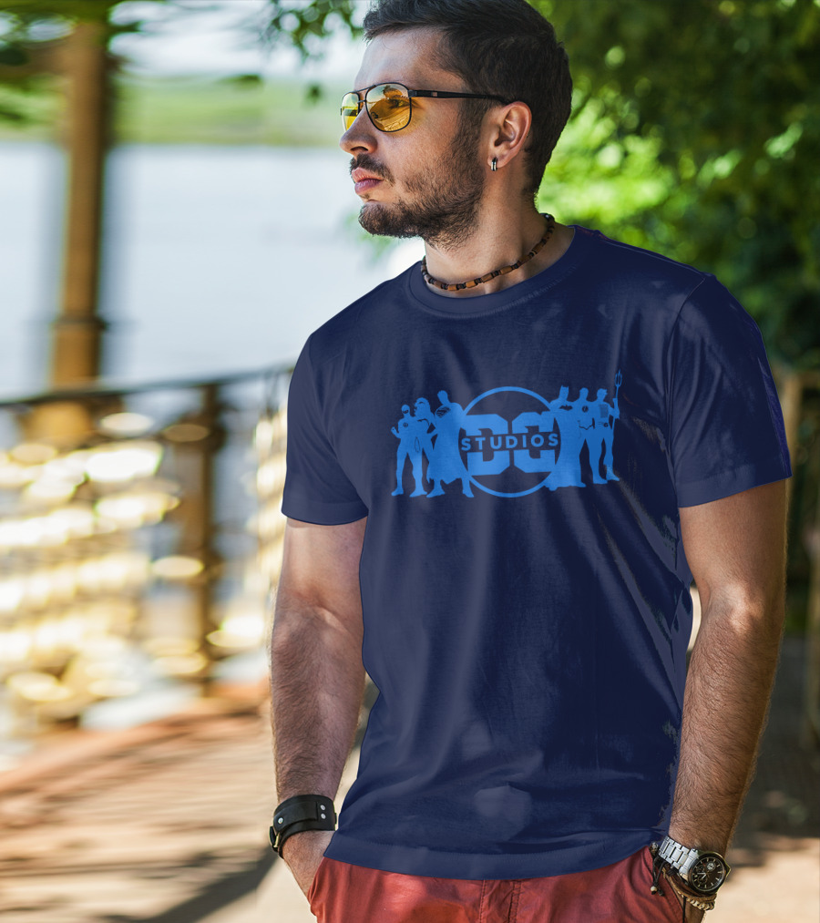 DC Studios Superheroes Silhouettes Logo Iconic Characters T-Shirt