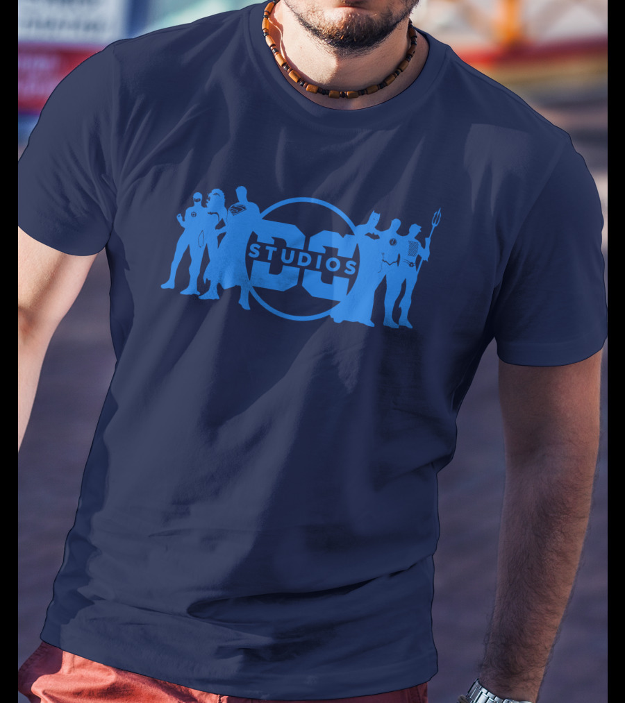 DC Studios Superheroes Silhouettes Logo Iconic Characters T-Shirt