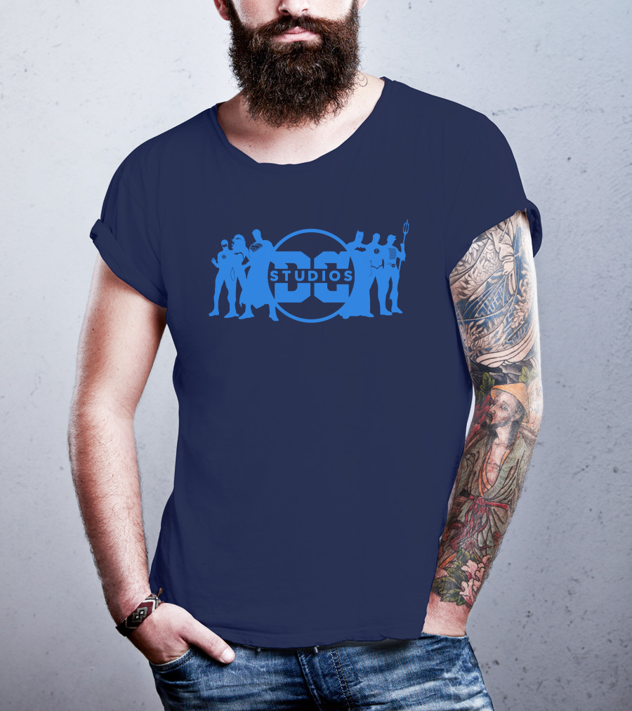 DC Studios Superheroes Silhouettes Logo Iconic Characters T-Shirt