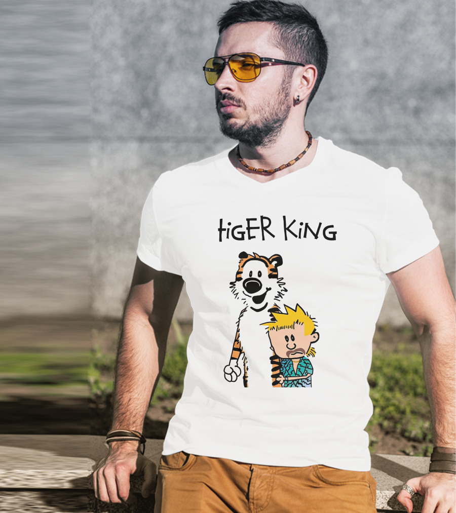 Tiger King Calvin And Hobbes Meme T-Shirt