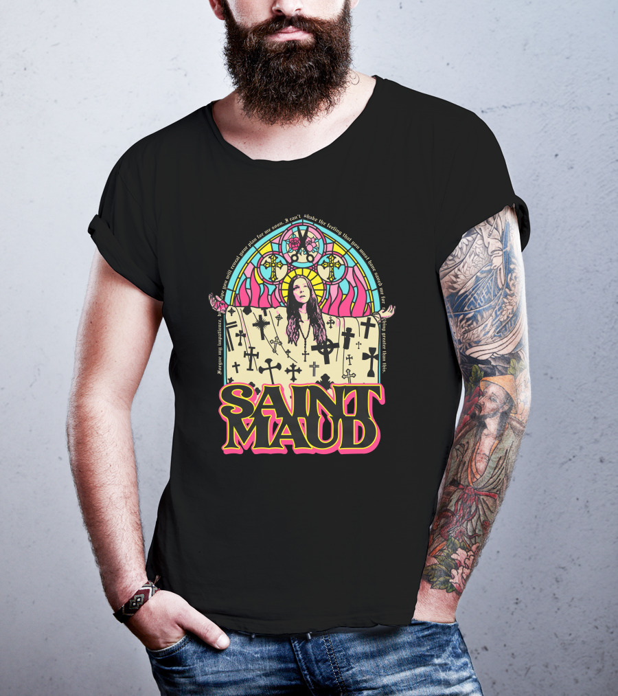 Saint Maud Never Waste Your Pain Stained Glass Crosses T-Shirt