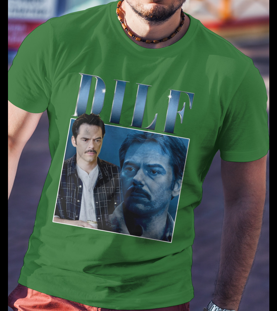 Charlie Swan DILF Mustache Double T-Shirt