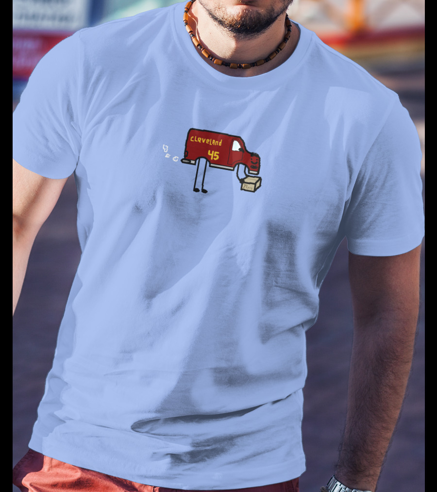 Cleveland 45 Delivery Van Basketball Legend Donovan Mitchell 71 Points T-Shirt
