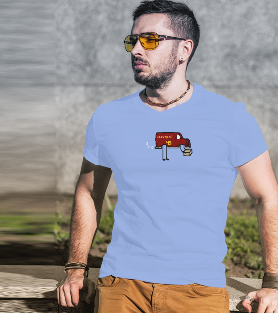 Cleveland 45 Delivery Van Basketball Legend Donovan Mitchell 71 Points T-Shirt