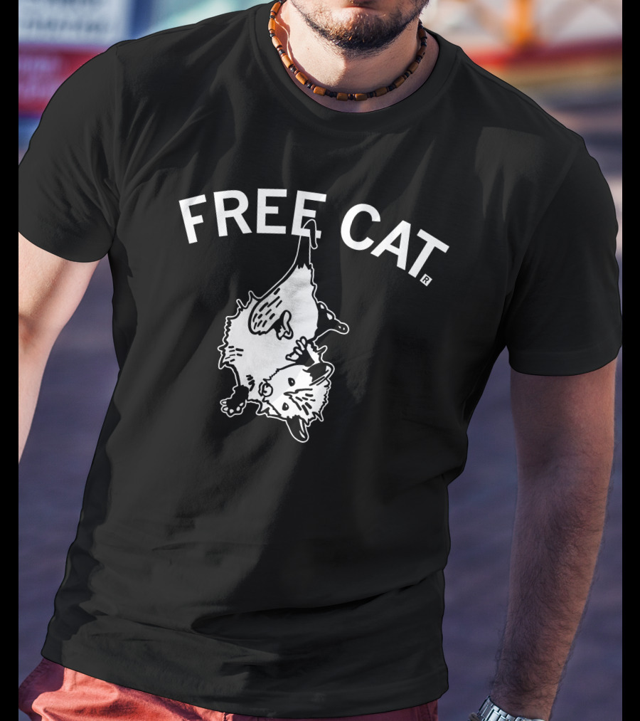Free Cat Didelphis Virginiana Hanging T-Shirt