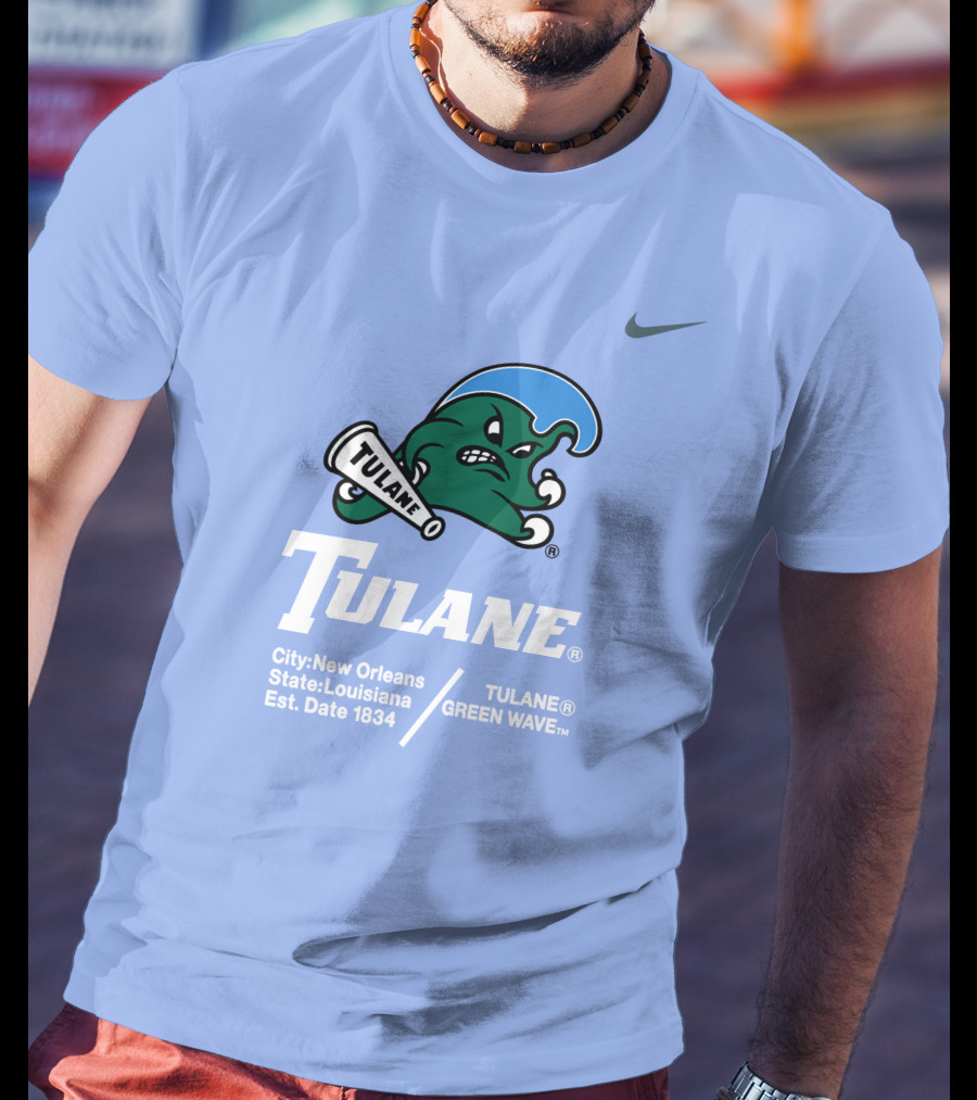 Tulane Green Wave New Orleans Louisiana Est 1834 T-Shirt