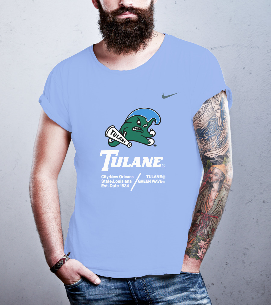 Tulane Green Wave New Orleans Louisiana Est 1834 T-Shirt