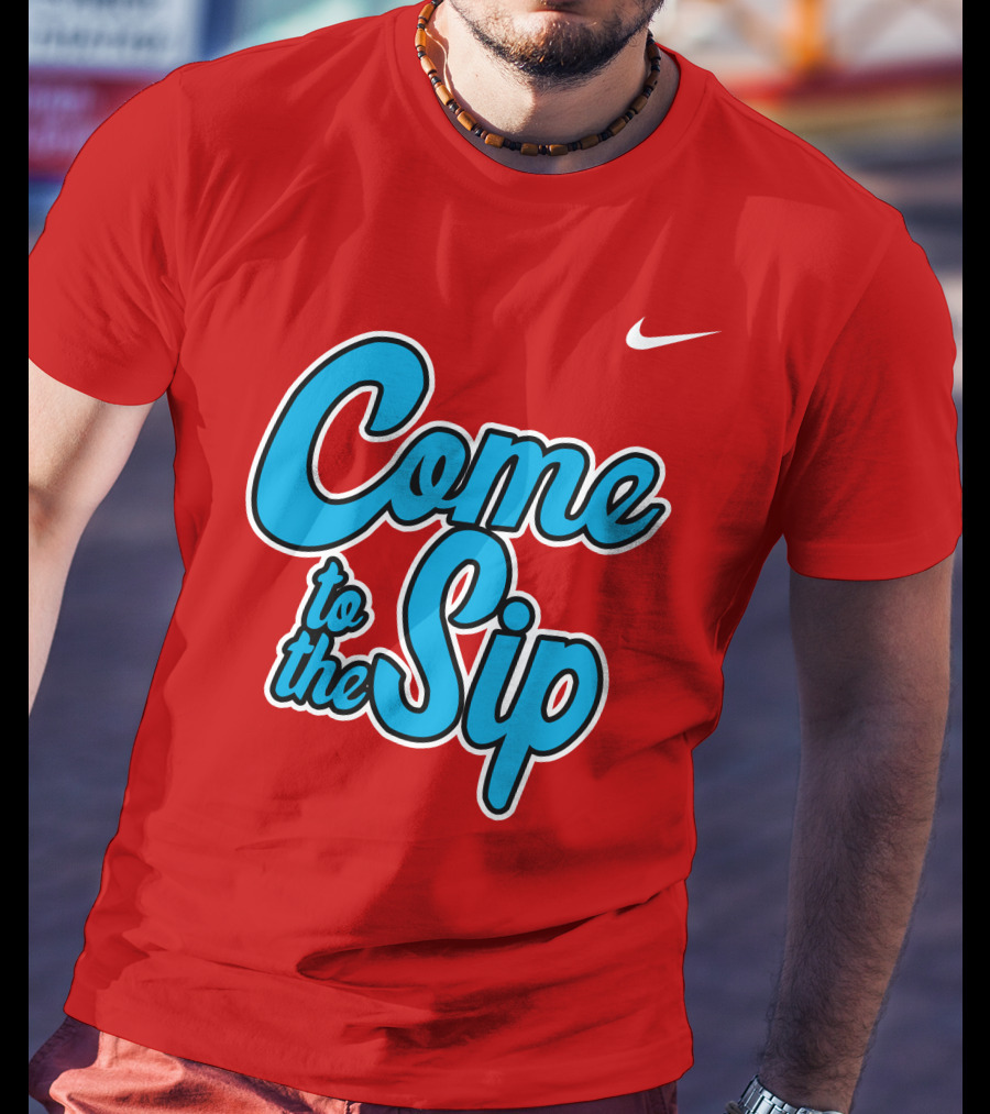 Kelvin Bolden Come To The Sip Red And Blue Script T-Shirt