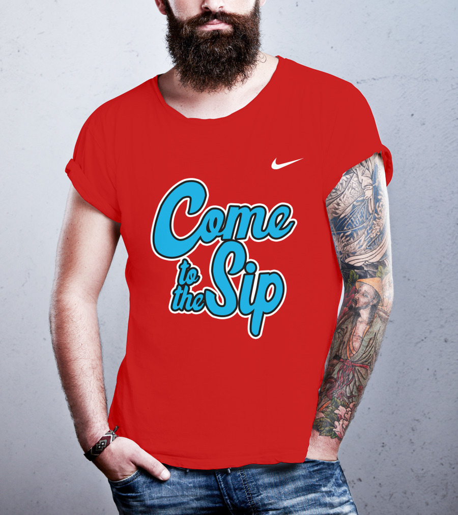 Kelvin Bolden Come To The Sip Red And Blue Script T-Shirt