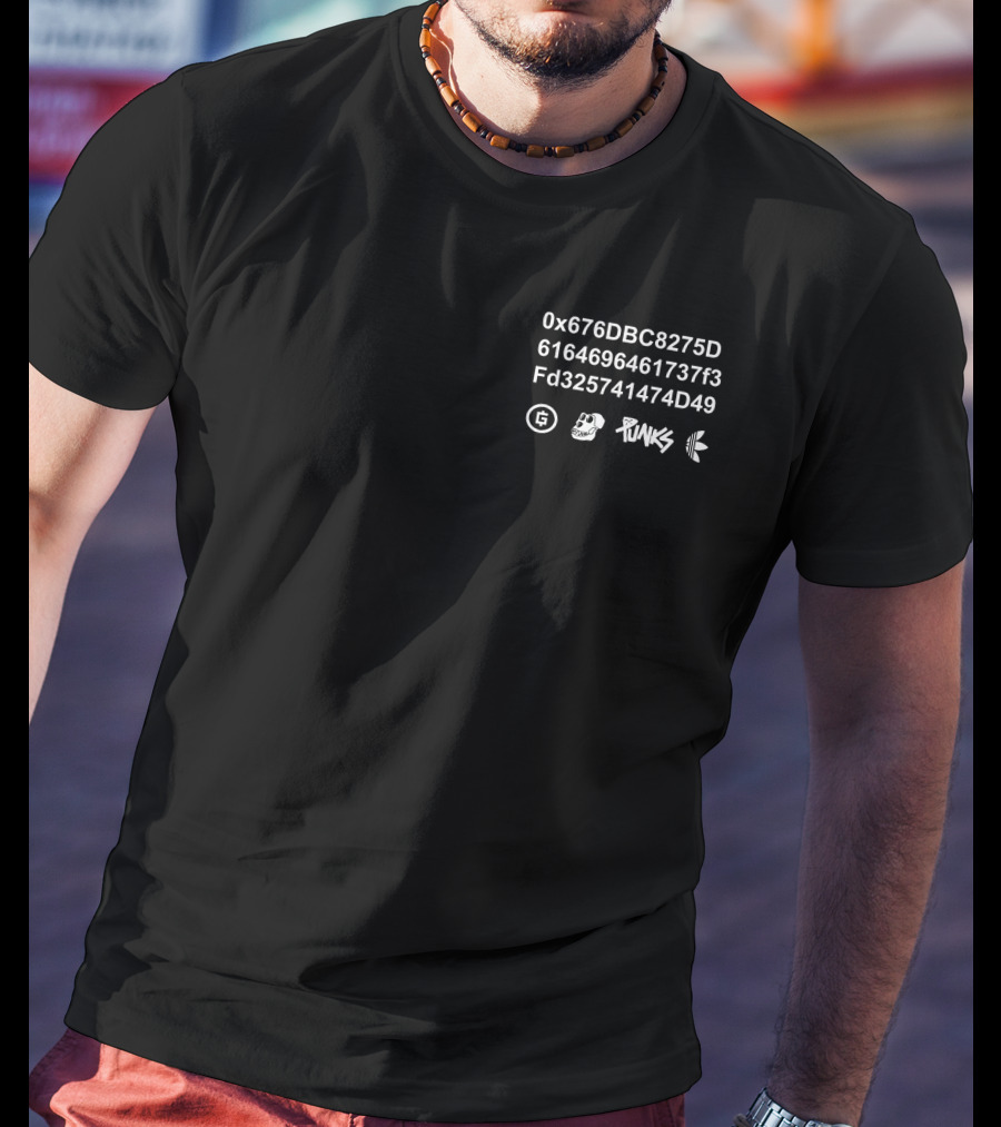 0x676DBC8275D 6164696461737F3 Fd325741474D49 Punks Logo And Symbols T-Shirt
