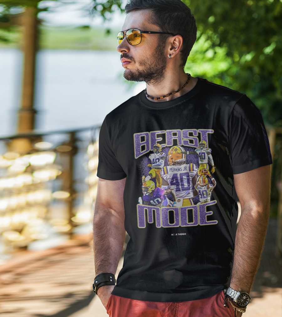 Nila Threads Perkins Jr Beast Mode 40 Football Player Highlights T-Shirt