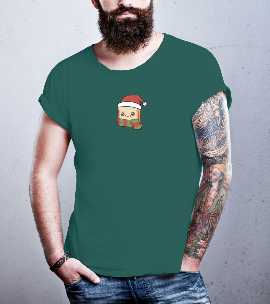 Friendship Bread Shop Christmas Bread Santa Hat And Scarf T-Shirt