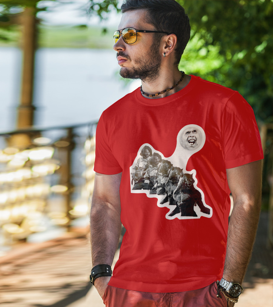 Hilarious Meme Jeffrey Wolf Transformation Full Moon Face Reaction T-Shirt