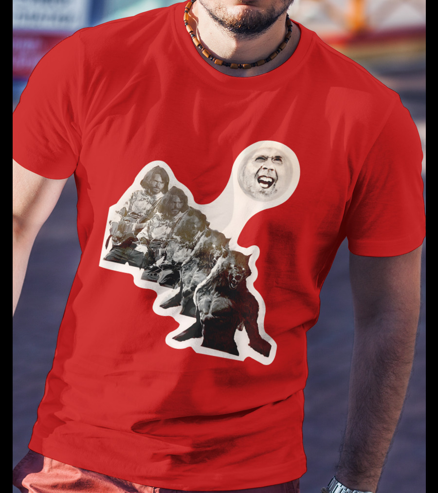 Hilarious Meme Jeffrey Wolf Transformation Full Moon Face Reaction T-Shirt