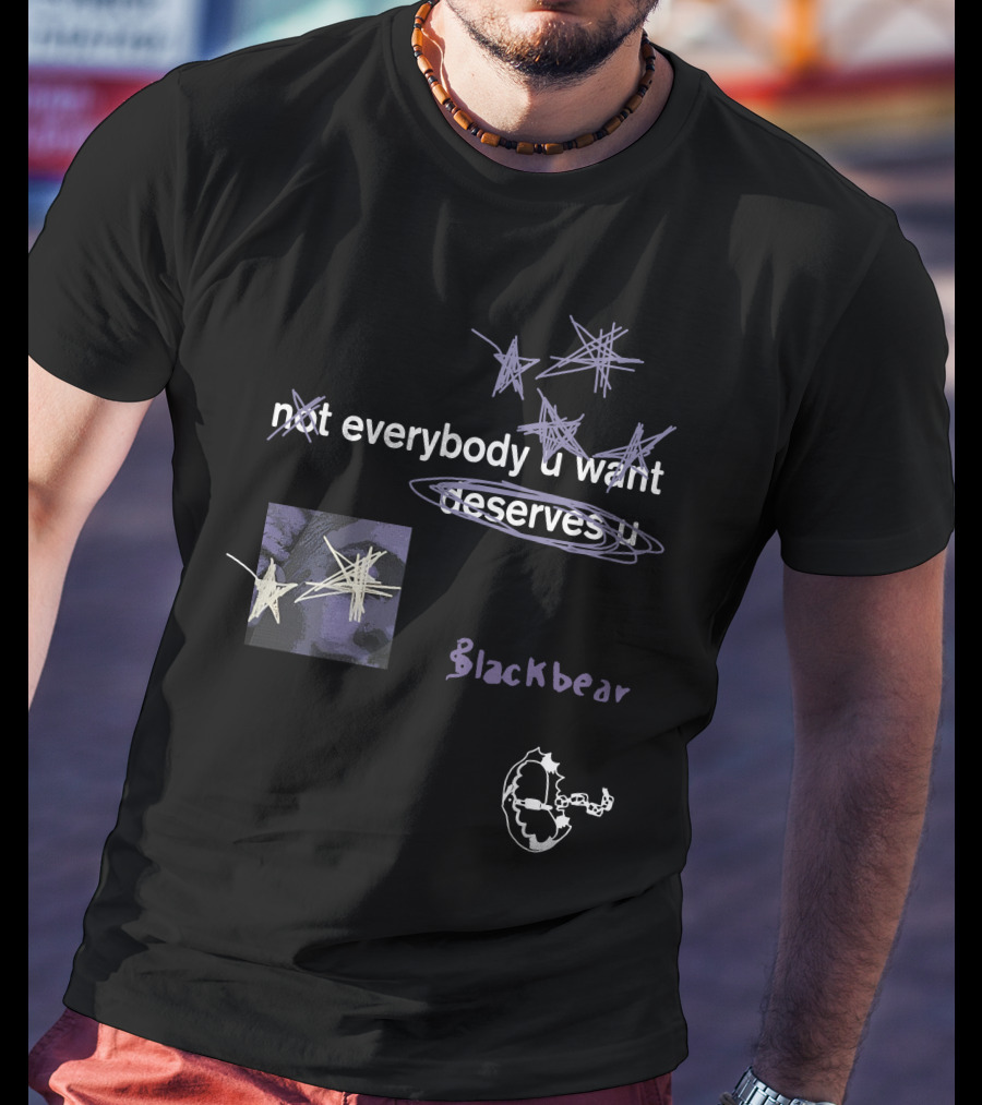 Blackbear Merch Not Everybody U Want Deserves U Purple Stars T-Shirt