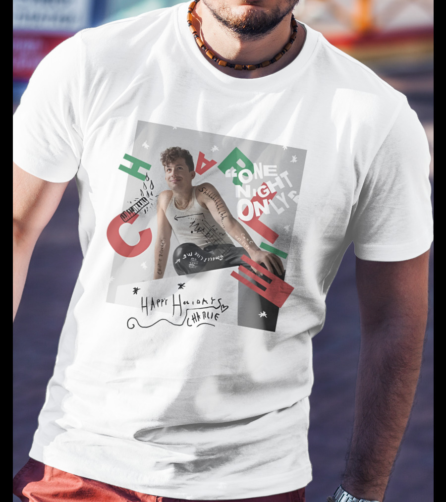 One Night Only Happy Holidays Charlie Puth Store T-Shirt