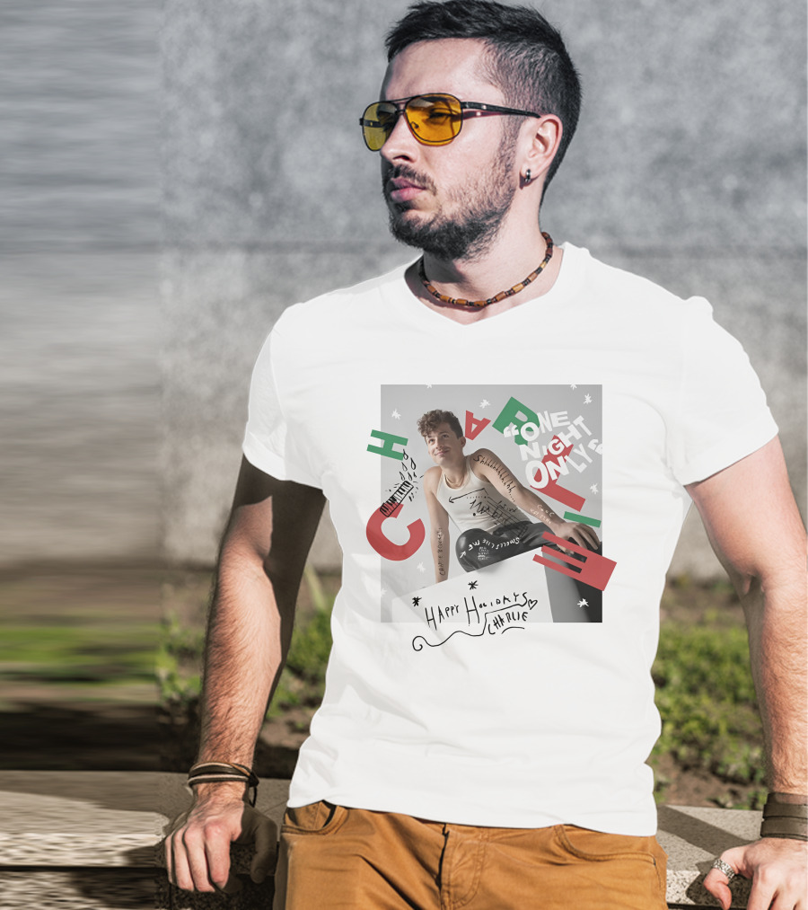 One Night Only Happy Holidays Charlie Puth Store T-Shirt