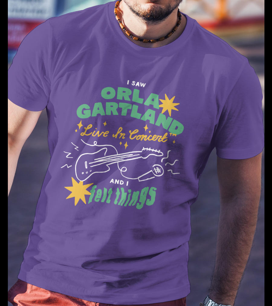 I Saw Orla Gartland Live In Concert And I Felt Things Guitar Microphone Stars T-Shirt