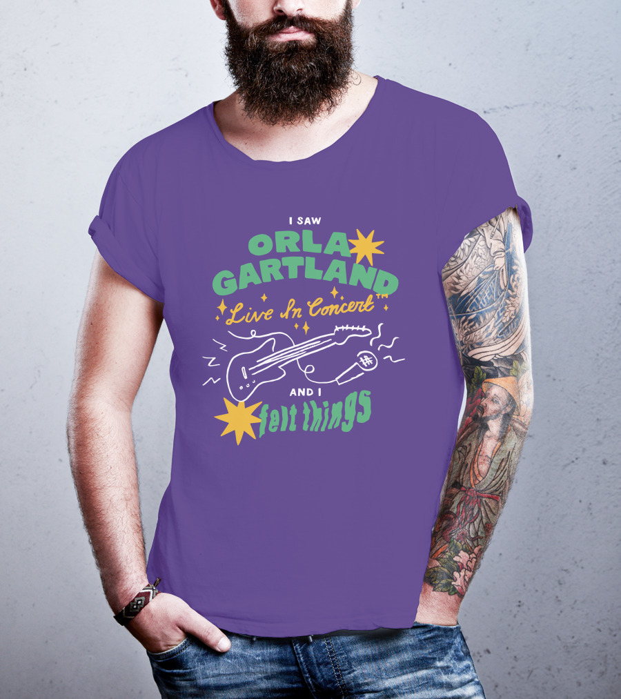 I Saw Orla Gartland Live In Concert And I Felt Things Guitar Microphone Stars T-Shirt
