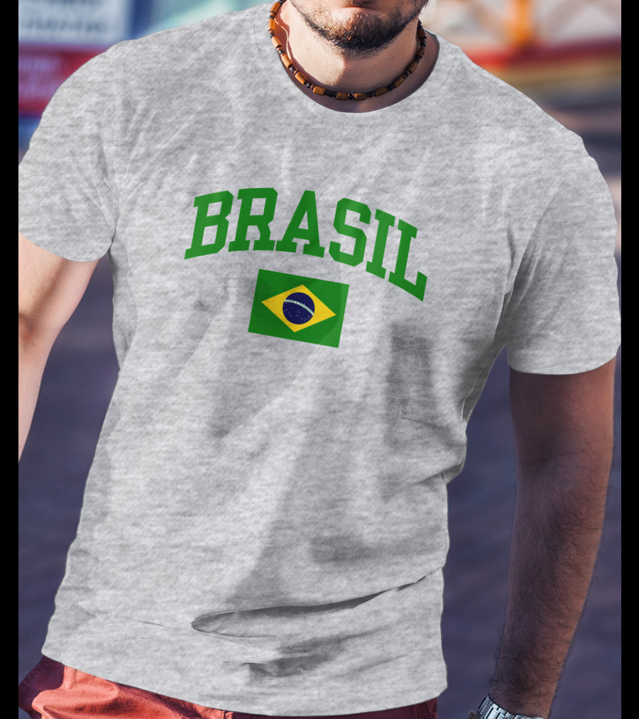 Nowunitedmusic Josh Beauchamp Brasil Flag Wearing T-Shirt