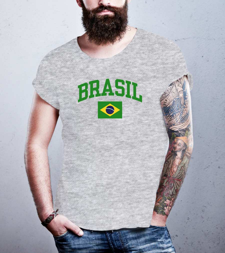 Nowunitedmusic Josh Beauchamp Brasil Flag Wearing T-Shirt