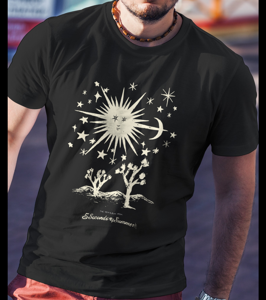 5 Seconds Of Summer The New Album Desert Night Sun And Stars T-Shirt