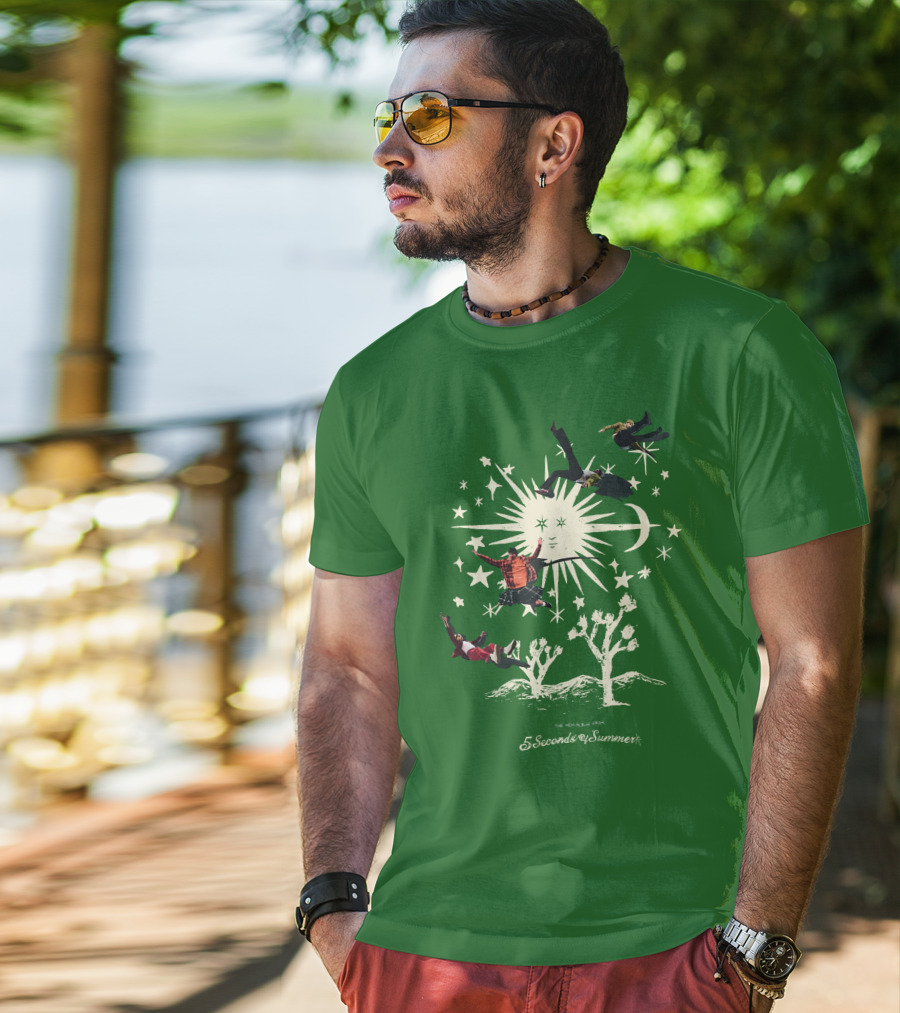 5 Seconds Of Summer The New Album Promo Desert Sun Starry Sky T-Shirt