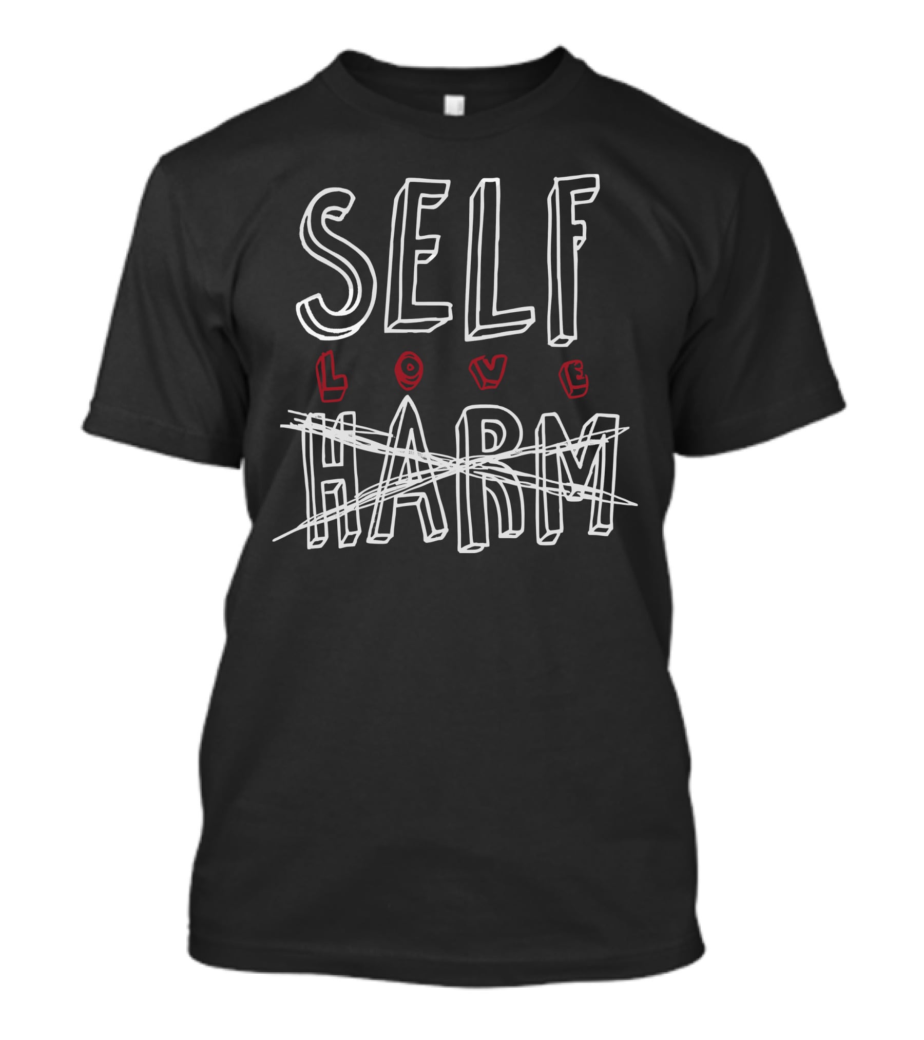 Johnnie Guilbert Self Love Self Harm Crossed Out T-Shirt