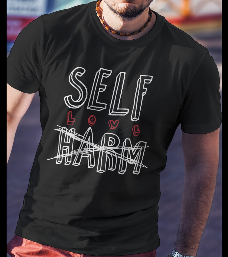 Johnnie Guilbert Self Love Self Harm Crossed Out T-Shirt