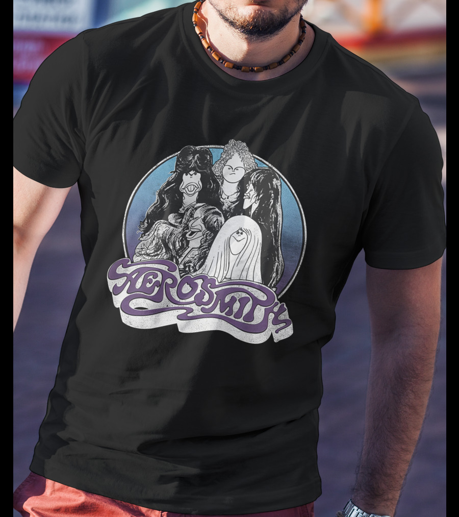 Aerosmith Cartoon Band Members T-Shirt