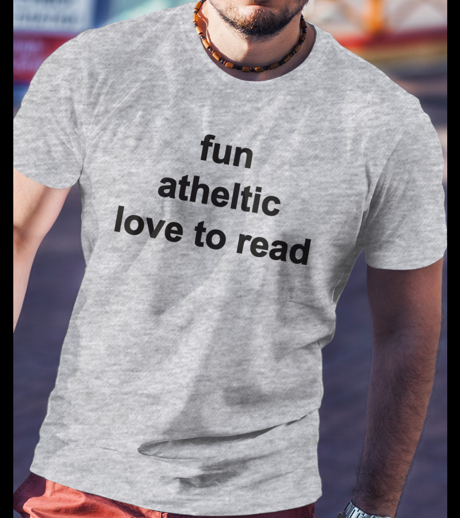 Fun Athletic Love To Read T-Shirt
