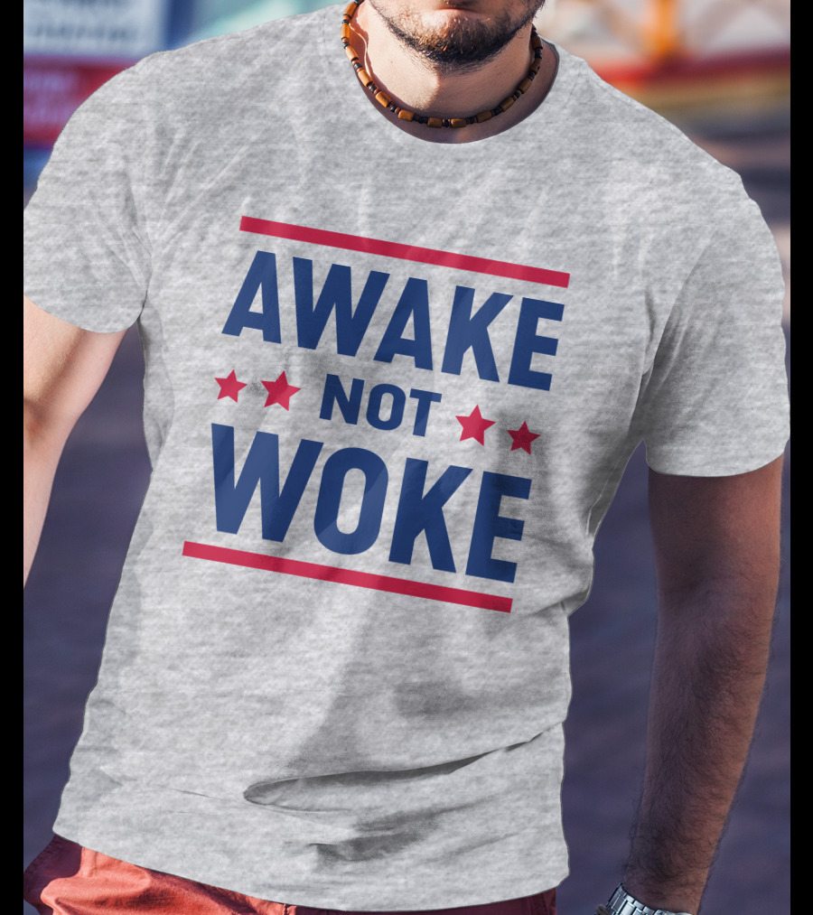 Awake Not Woke Clownworld Merch Stars T-Shirt
