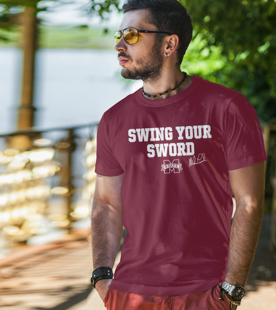 Swing Your Sword Mike Leach M State T-Shirt