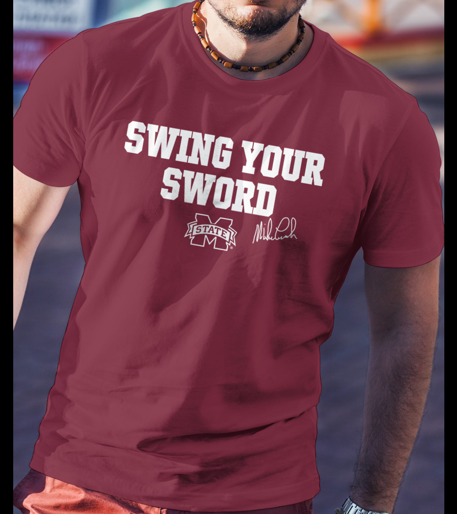 Swing Your Sword Mike Leach M State T-Shirt