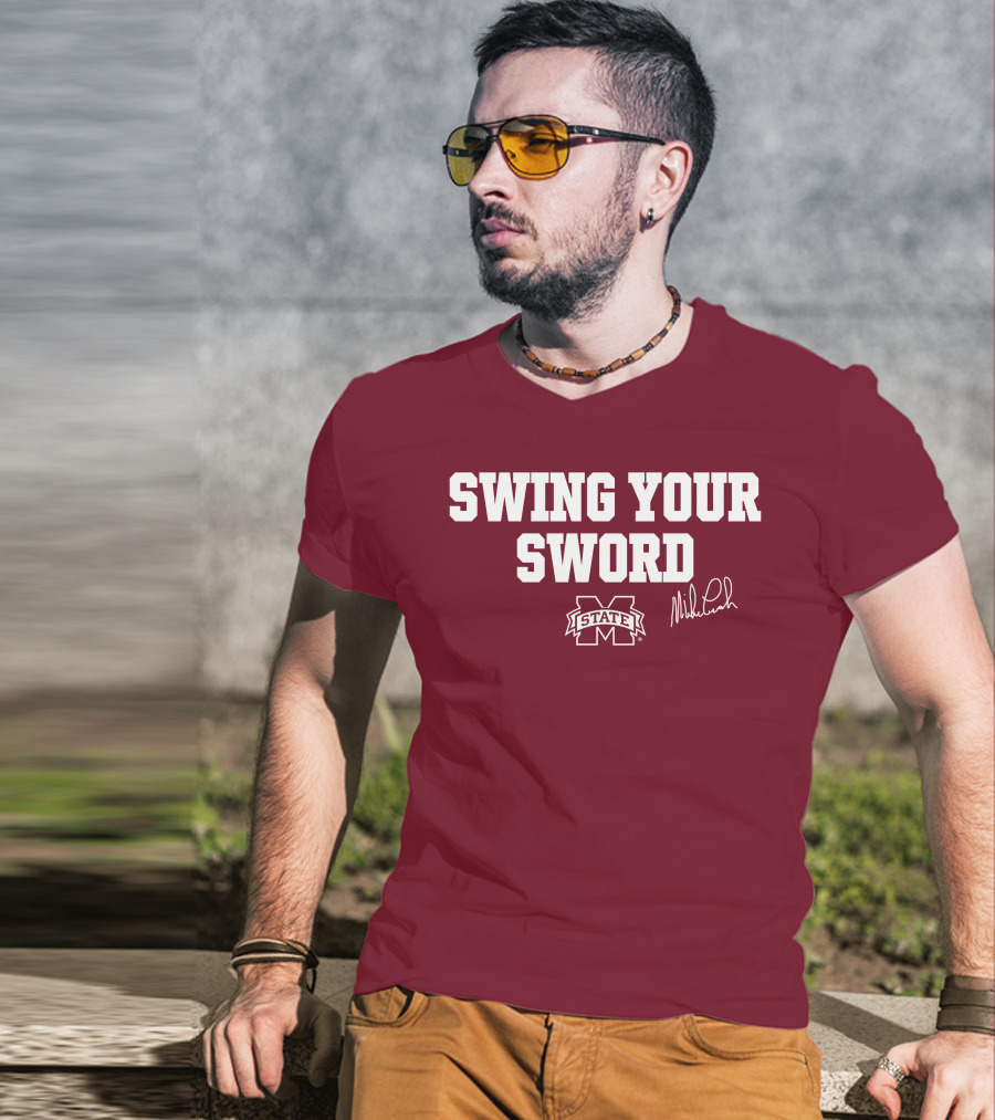 Swing Your Sword Mike Leach M State T-Shirt