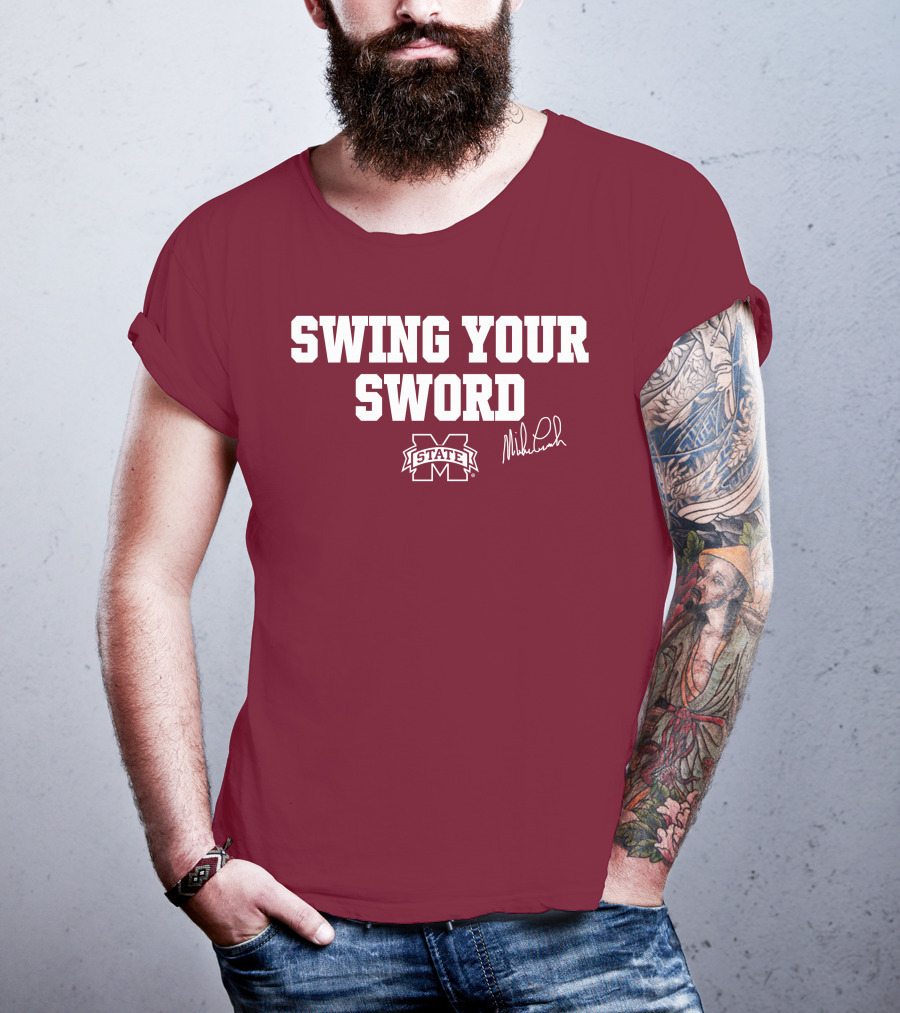 Swing Your Sword Mike Leach M State T-Shirt