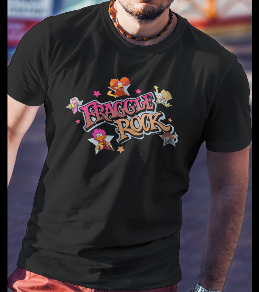 Fraggle Rock Characters With Stars T-Shirt