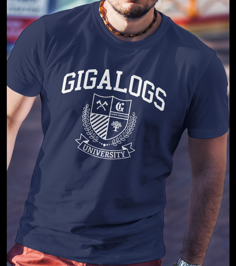 Worldofkeralis Gigalogs University Crest Carpe Arborem T-Shirt