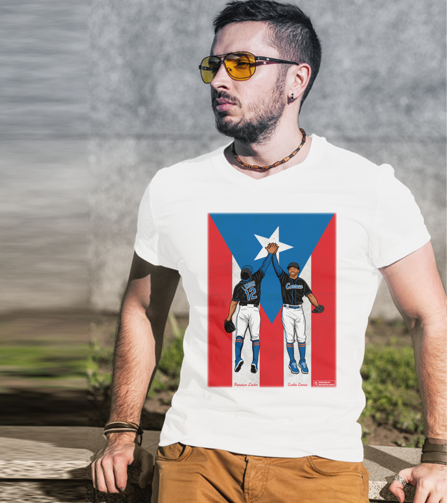 Francisco Lindor Carlos Correa Puerto Rican Baseball Unity T-Shirt