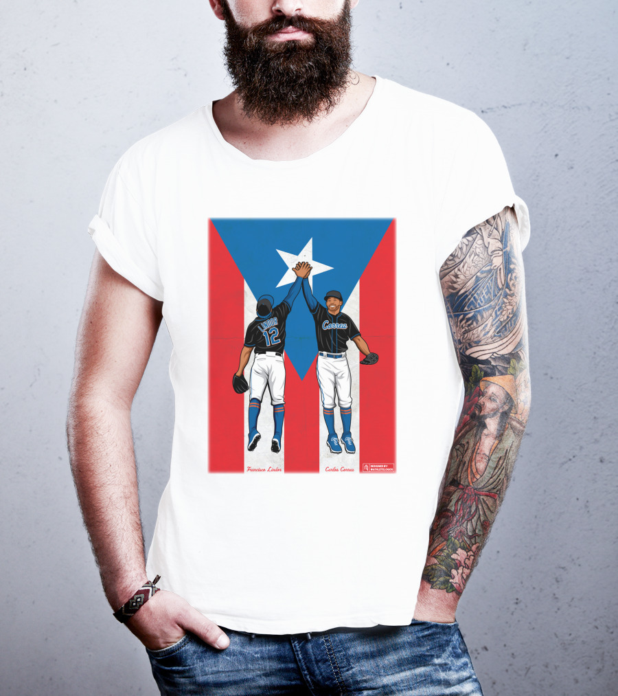Francisco Lindor Carlos Correa Puerto Rican Baseball Unity T-Shirt