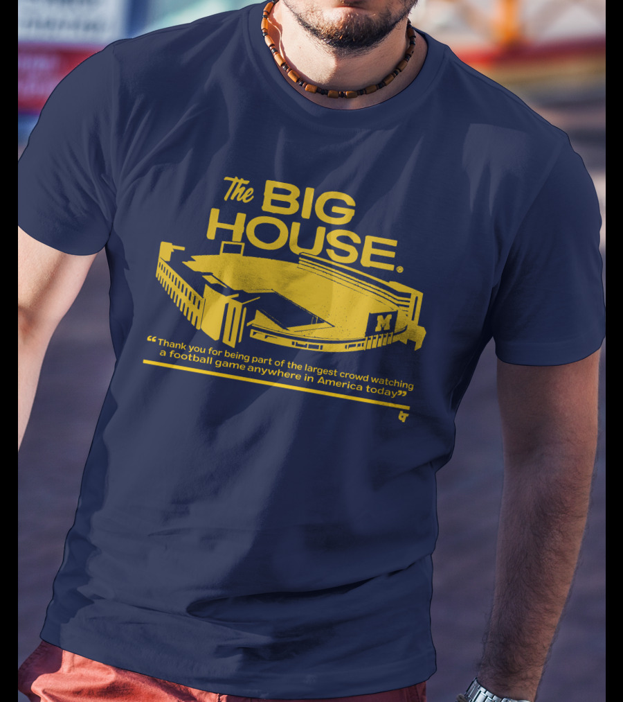 The Big House Michigan Stadium Football Game Crowd T-Shirt