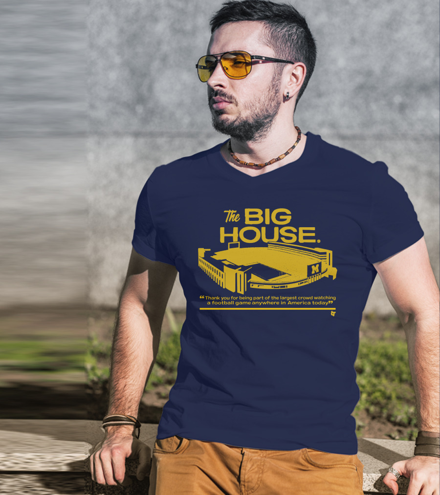 The Big House Michigan Stadium Football Game Crowd T-Shirt