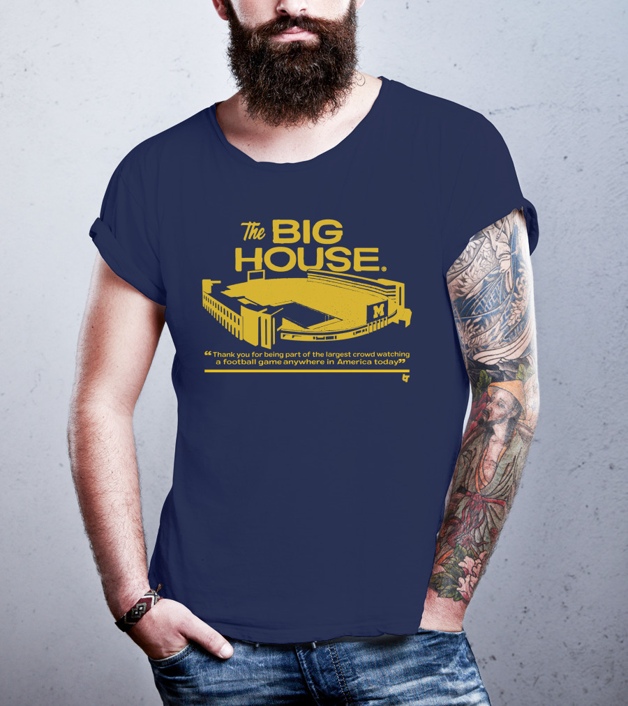 The Big House Michigan Stadium Football Game Crowd T-Shirt